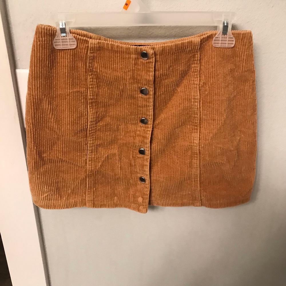 Mustard corduroy skirt